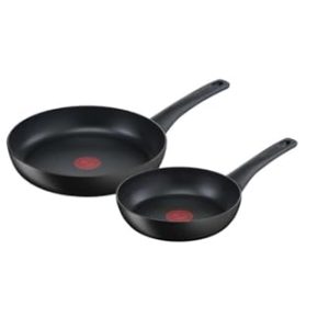 Tefal Ultimate On Lot de 2 poêles 20/26 cm, Tous feux + induction, Cuisines françaises hautes performances Thermo-Signal