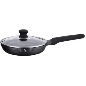 Poêle Antiadhésive 20 cm pour Cuisine Professionnelle Revêtement anti-rayures et anti-adhésif Greblon allemande sans PFO