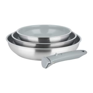 Sitram 716941 Poêles ARPEGE Acier Inoxydable Antiadhésif Céramique Sain Tous Feux Induction SITRAMOVIBLE 202428cm
