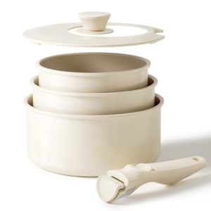 Redchef Casseroles en céramique anti-adhésives, tous feux dont induction, famille et amis, repas à la maison et superfic