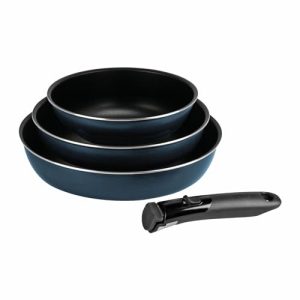 Sitram 714253 Poêles Aluminium Pressé Tous Feux SITRAMOVIBLE Anti-adhésif Mat Bleu