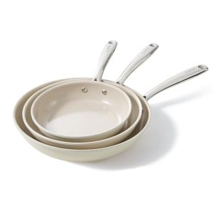 Redchef Set de 3 poêles céramique induction 20/24/28 cm pour tous types de plaque - Sans PTFE - Recycled - Facile à nett