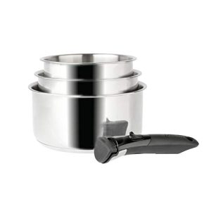 Sitram 713511 Armoire de Casseroles Arpège INOX 16+18+20cm Amovibles Tous Feux Argent Sitram 713511 Casseroles Arpège IN