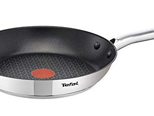 Poêle Tefal Induction 24 cm, Acier inoxydable 18/10, Antiadhésif, Garantie 10 ans, Cuisson saine et parfaite