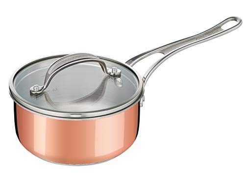 31bdvyzgz0l.jpg Tefal by Jamie Oliver E49022 Premium Triply Casserole en cuivre | 16 cm | Construction triple couche : acier inoxydable,
