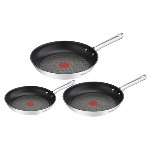 31eb5m25vl.jpg Poêles Tefal Duetto A704S363 Induction 20/24/28 cm Acier Inoxydable Antiadhésif Cuisson Saine Thermostatique Mojave