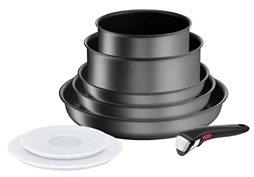31entgjbobl.jpg Tefal Ingenio Batterie de cuisine 8 pièces pour induction, Revêtement antiadhésif résistant, Empilable Daily Chef