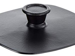 Tefal Jamie Oliver Premium fonte d'acier 22 cm, Fonte, Noir - Grill presse, Fonction chauffage rapide - 22 cm