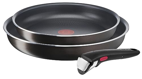 31f8zrbtal.jpg Tefal Ingenio Lot de 2 Poêles 24/28 cm | Revêtement Antiadhésif et Non Induction | Équipement de Cuisine Facile et Empil