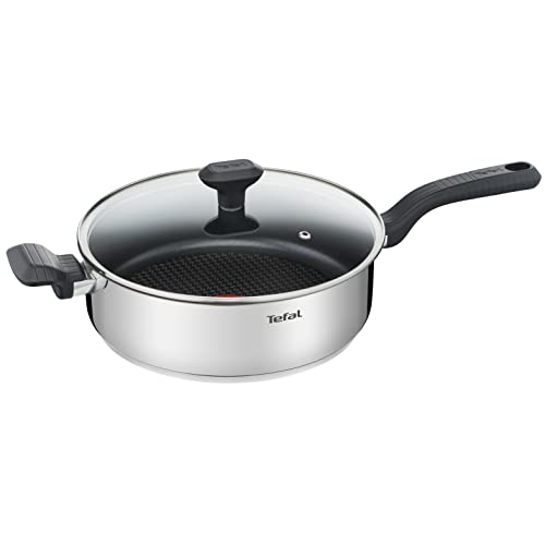 31ftbrlxuyl.jpg Tefal Comfort Max Sauteuse 26 cm induction acier inoxydable antiadhésif chaudière thermostat poignée isolante G7263344