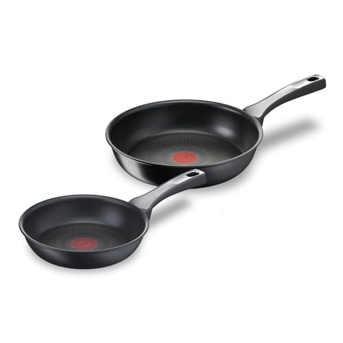 31fwzqczxal.jpg Tefal Unlimited On Lot de 2 Poêles 20/26 cm Induction Antiadhésif Résistant Adultes Cuisine Induction Fonction Thermo-Si