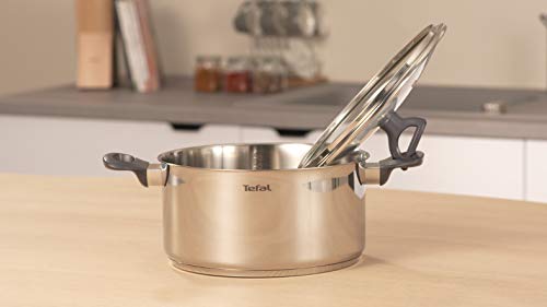 31hxryfjrml.jpg Tefal Dailycook Faitout 24 cm Acier Inoxydable Couvercle Tous Feux Inox 38, 4 x 25, 6 x 13, 3 cm