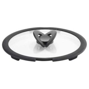 Lagostina Ingenio Induction Couvercle en Verre Noir/Transparent 26 cm Cuisine Professionnelle Expert