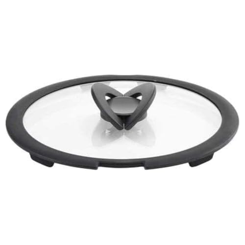 31ijlsznknl.jpg Lagostina Ingenio Induction Couvercle en Verre Noir/Transparent 26 cm Cuisine Professionnelle Expert