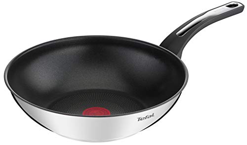 31j6gmlihcl.jpg Poêle wok Tefal Emotion 28 cm, antiadhésif, garantie 10 ans, induction, cuisson uniforme, design moderne, poignée solide