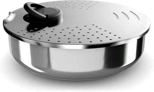 31kluducyil.jpg BACKEN 199924 Batterie Cuisine Acier Inoxydable inductionCompatible Lave-Vaisselle 24Pièces Poêles Woks Couvertures Poig