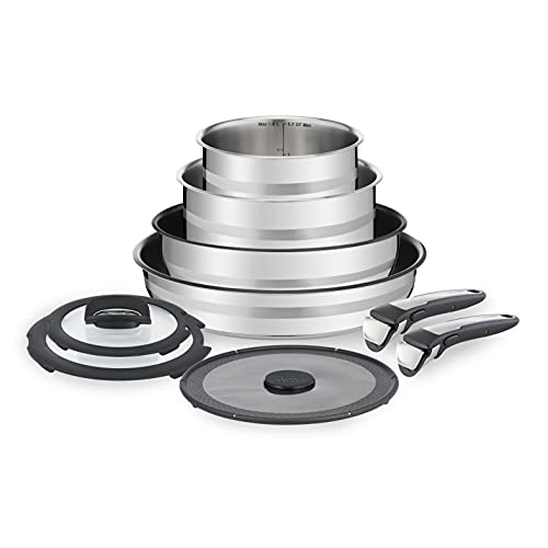 31kwfw4iizl.jpg Tefal Ingenio Jamie Oliver Set de casseroles en acier inoxydable pour tous types de plaque de cuisson, cuisiniers amateu