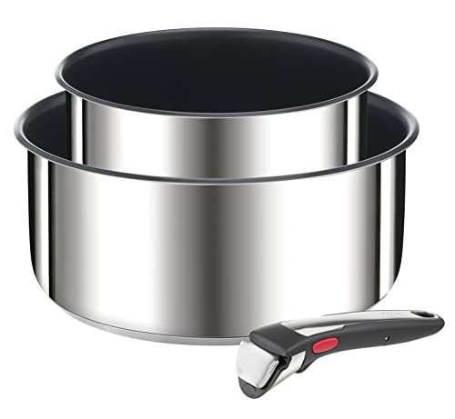 31kvo ak7wl.jpg Casserole Tefal Ingenio, Induction, Famille, Cuisine, Réfrigérant de la cuisson, 16/20 cm, Lavage au lave-vaisselle, Fab
