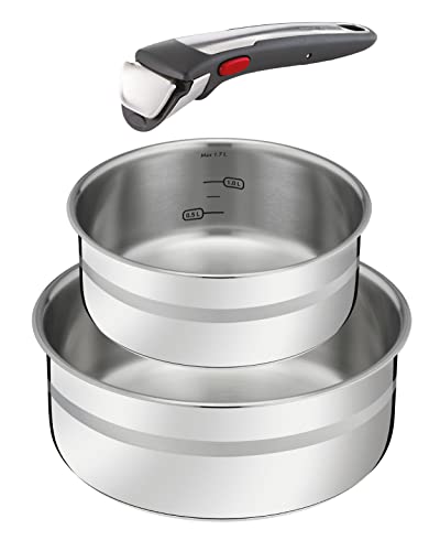 31l4y10cnql.jpg Jamie Oliver by Tefal Batterie de cuisine 3 pièces Gain de place Compatible induction Passe au four
