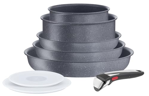31nu7oaalal.jpg Tefal Ingenio Batterie de cuisine 8 pièces, induction, revêtement antiadhérent, empilable, poignée amovible, compatible