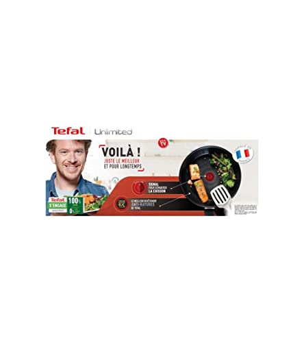 31psdbux bl.jpg Tefal Unlimited Poêle 26cm - Antiadhésif Élégant pour Cuisine Professionnelle Fonction Chauffage Vif 26cm
