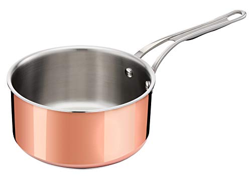 31qute208yl.jpg Tefal by Jamie Oliver E49022 Premium Triply Casserole en cuivre | 16 cm | Construction triple couche : acier inoxydable,
