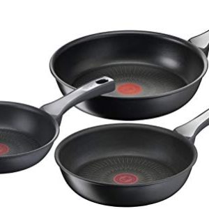 Tefal Unlimited On Lot de 3 poêles induction résistantes pour cuisine française, convaincantes pour les amateurs de cuis