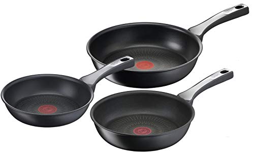 31tzlo35cgl.jpg Tefal Unlimited On Lot de 3 poêles induction résistantes pour cuisine française, convaincantes pour les amateurs de cuis