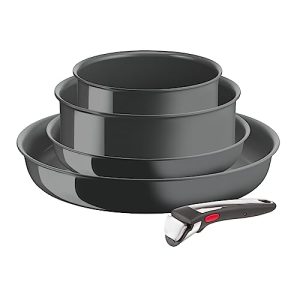 Tefal Ingenio Lot de 5 Pièces Poêles et Casseroles Amovibles pour Induction Ceramic Coating Éco-Conçu France