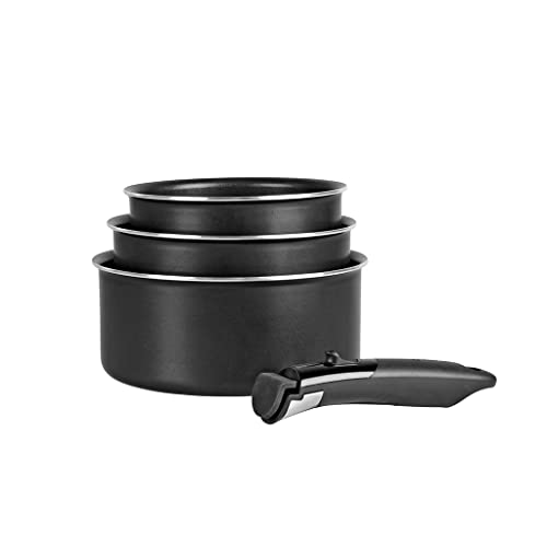 31x6umvynel.jpg Sitram 716861 Casseroles Aluminium Pressé Tout-Feu SITRAMOVIBLE Noir Anti-Adhésif