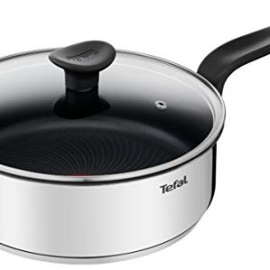 Sauteuse Tefal Primary 24 cm acier inoxydable, garantie 10 ans, revêtement antiadhésif sain, induction E3093204