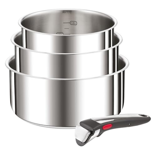 31a871ykivl.jpg Casseroles Tefal Ingenio Lot de 4 PC Induction Acier Inoxydable Empilable On L898S334
