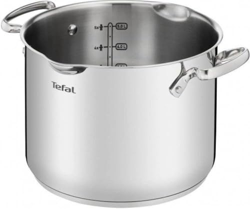31agkfzcmtl.jpg TEFAL Duetto+ CACEROLA ALREDEDOR ÉRABLE INOXIDABLE + Materiel + Cuisine + Repas familiaux + Antiadhésif + 20 cm + Poêle
