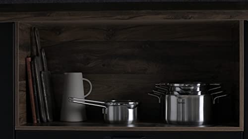 31c7qyejuvl.jpg Tefal Nordica H852S325 Batterie de cuisine 6 pièces 10 ans garantie Acier inoxydable Faitouts 20/24 cm Couvercles verre