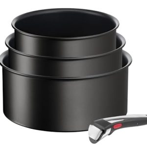 Tefal Ingenio Lot de 3 casseroles induction fabriqué en France Eco Resist On L7679202 Tefal Ingenio Lot de 3 casseroles