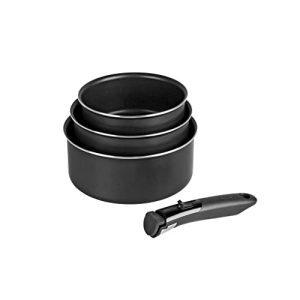 Sitram 716861 Casseroles Aluminium Pressé Tout-Feu SITRAMOVIBLE Noir Anti-Adhésif