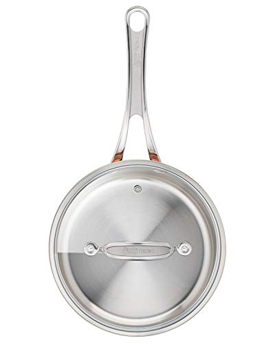 31f6spiavbl.jpg Tefal by Jamie Oliver E49022 Premium Triply Casserole en cuivre | 16 cm | Construction triple couche : acier inoxydable,