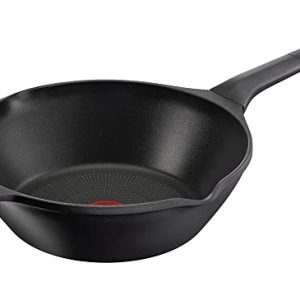 Tefal E24919 Robusto en Aluminium Moulé 28 cm - Nettoyage Facile - Revêtement Antiadhésif - Indicateur de Température à