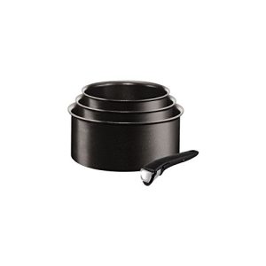 Tefal Ingenio Lot de 3 casseroles 16/18/20 cm, tous feux y compris induction, revêtement antiadhésif, fabriqué en France