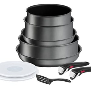 Tefal Ingenio Batterie de cuisine 10 pièces - Poêles et casseroles induction, revêtement antiadhésif résistant et empila