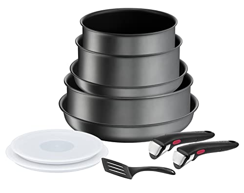 31hwhhsehsl.jpg Tefal Ingenio Batterie de cuisine 10 pièces - Poêles et casseroles induction, revêtement antiadhésif résistant et empila