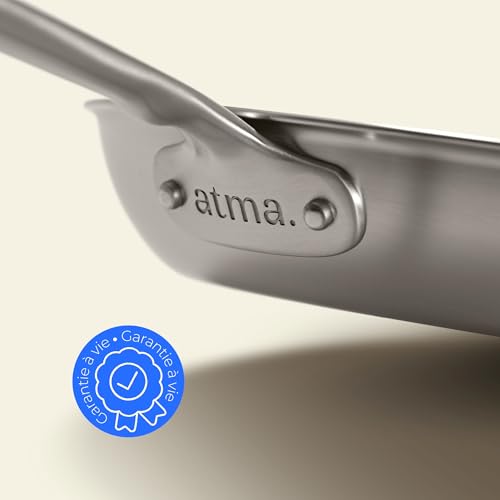31iyp8kbjl.jpg Poêle induction Atma la Bonne 30cm - Inox triple couche - Sans PFAS - Fabriquée en France