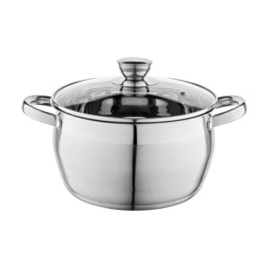 FLORINA Marmite Inox 6 l OLIVER I Diamètre de 24 cm I Convient à l'Induction et tous Les Feux I Casserole Acier Inoxydab