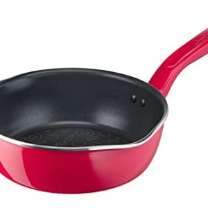 Tefal Chefclub Poêle profonde 22 cm Rouge framboise, Revêtement antiadhésif Titanium, Thermo-Signal Induction G8061704