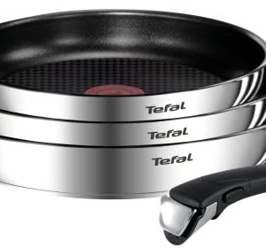 Tefal Ingenio Emotion L897S474 - Poêles à frire antiadhésives induction 4 piècesacier inoxydableésceptacles pour cuisine
