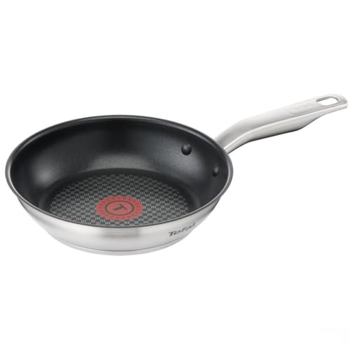 31nuqas9w0l.jpg Tefal Virtuoso E49104 Poêle en acier inoxydable avec revêtement antiadhésif Titanium Pro, convient à tous les feux, cuis