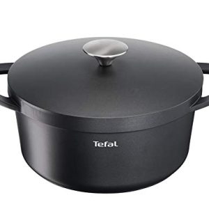 Tefal Trattoria E21846 Cocotte Anti-adhésif Aluminium, Bonne Conservation de Chaleur, Convient à Tous Les Types de Plaqu