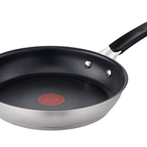 Poêle Tefal Jamie Oliver anti-adhésive inoxydable 24 cm avec signal thermique dur et revêtement silicone