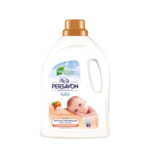Lessive bébé Persavon, hypoallergénique et sans colorant, pour peaux sensibles, extrait d'abricot BIO, 33 lavages - 1500