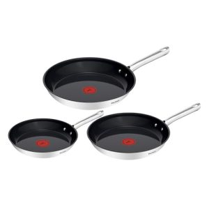 Tefal Duetto On Batterie de 3 Poêles 20/24/28cm pour Cuisine Élégante Garantie 10 ans Revêtement Antiadhésif Go Ceram G7